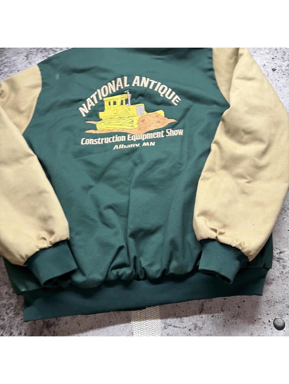 Vintage Antique Pioneer Days Tractor Jacket Mens XLT Caterpillar Embroidered